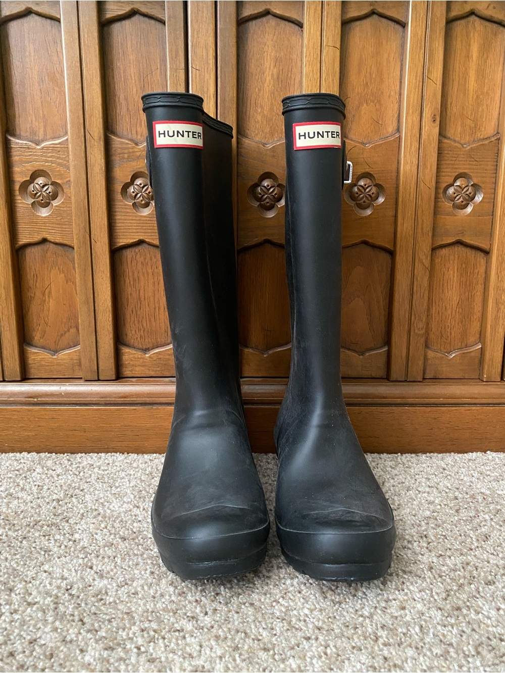 Hunter Tall Matte Black Waterproof Rain Boots